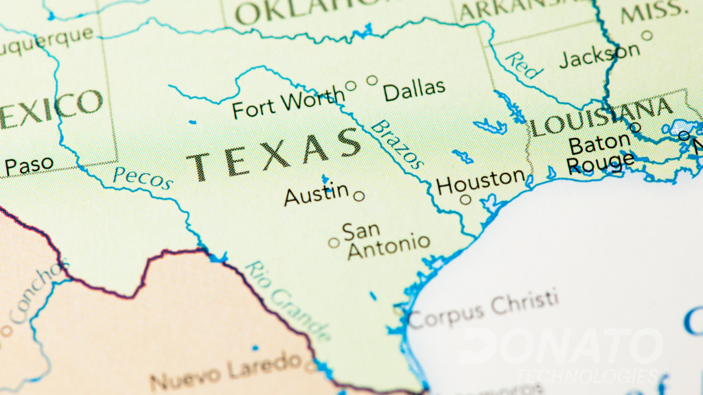 Texas map highlighting its ranking as the 3rd best state to start a business in 2026
